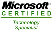Image of a Microsoft Certified Technology Specialist Logo