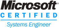 Image of a Microsoft Certified Systems Engineer Accreditation Logo